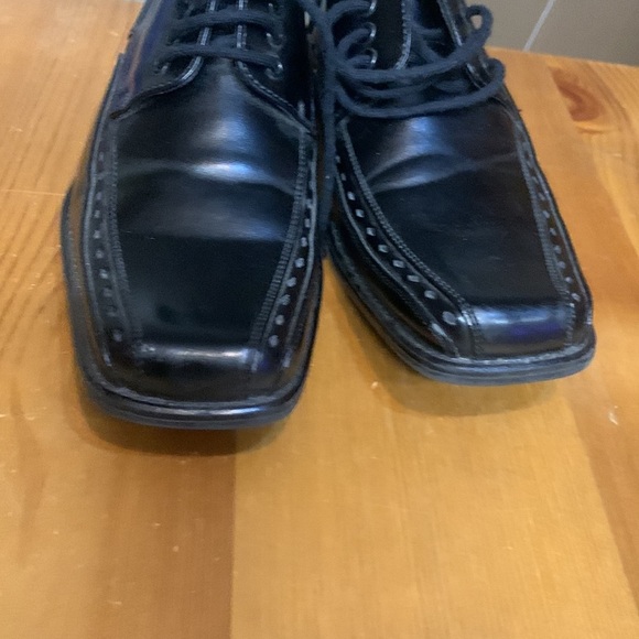 Stacy Adams Boys Black Dress Shoes Lace Up size 2 - Picture 5 of 14